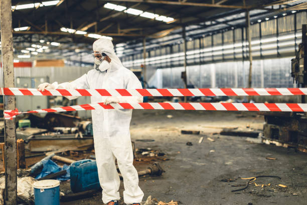 Professional Sewage Cleanup technician working in Glencoe, FL